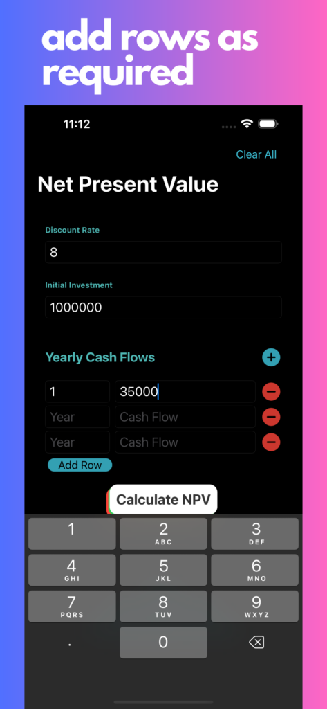 NPV Calculator App